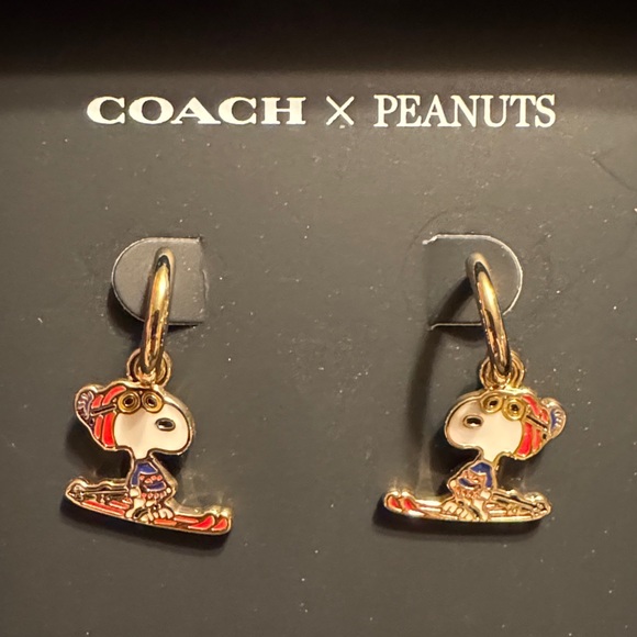 Coach x Peanuts Snoopy Red and White Earrings - Picture 2 of 6